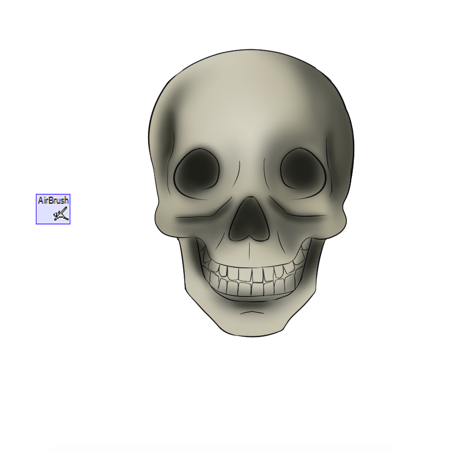 Как научиться рисовать череп - SAI Paint Tool по русски